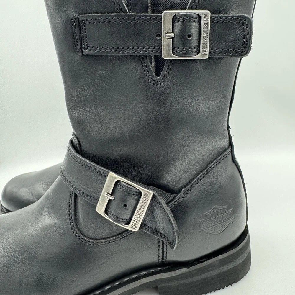 Harley-Davidson Women's 10 Barlyn 6-Inch Engineer Black Motorcycle Boots, D84721 - Picture 8 of 13